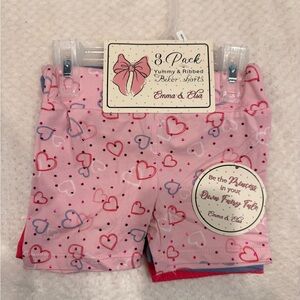 Emma & Elsa Pink Heart Biker Shorts